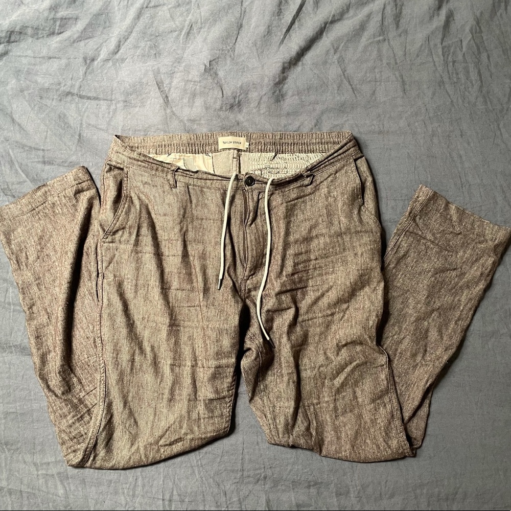 Taylor Stitch Easy Pant Espresso Linen 36